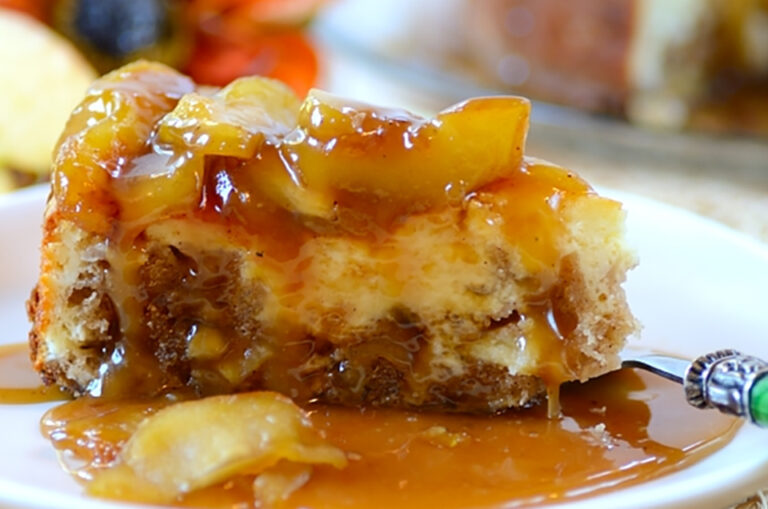 Caramel Apple-Brownie Cheesecake