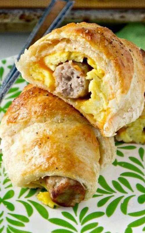 Sausage, Egg and Cheese Breakfast Roll-Ups