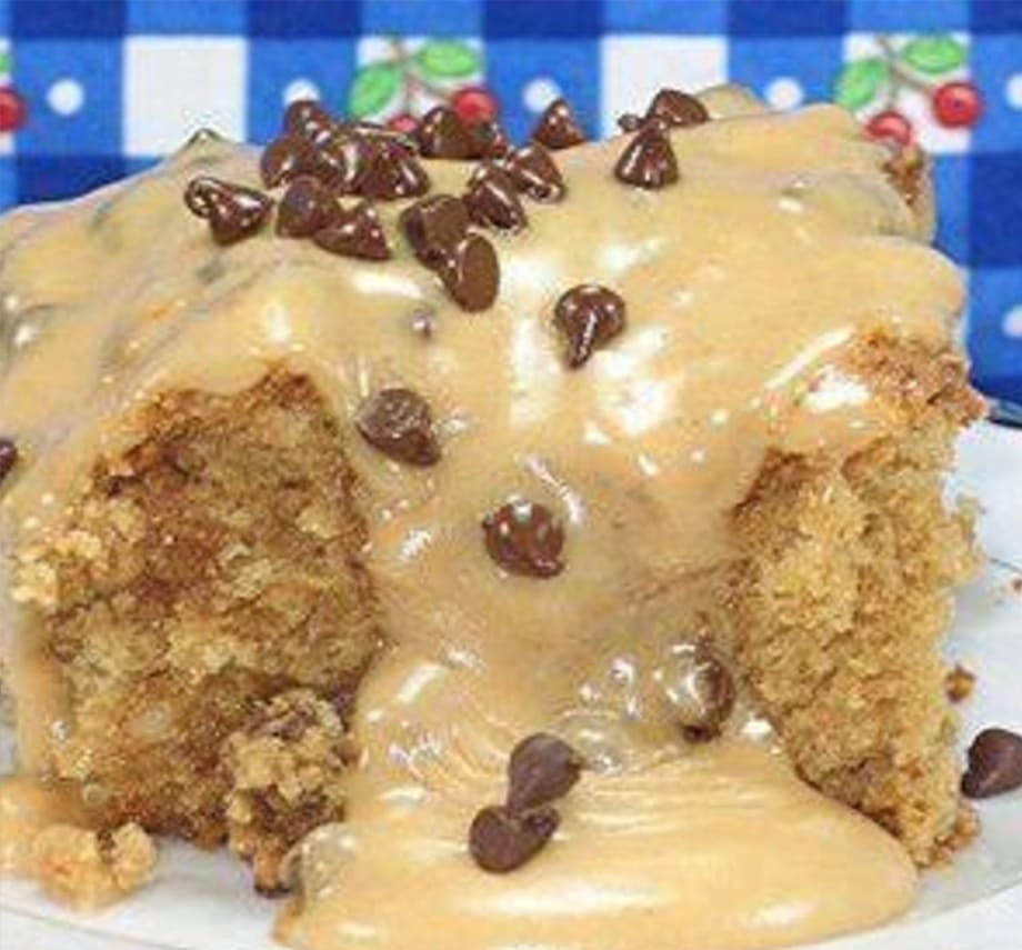 Peanut butter cake with peanut butter frosting