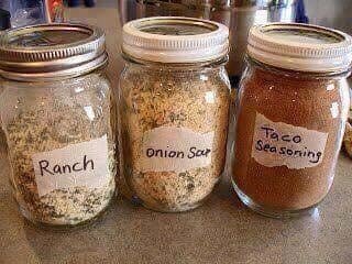 Ranch –Onion Soup Mix — Taco Seasoning