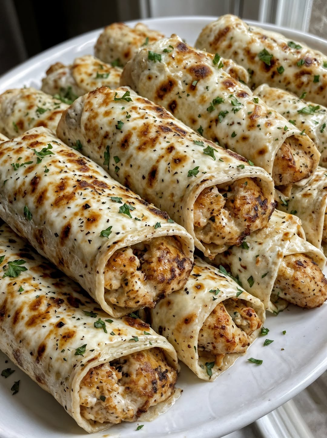 You are currently viewing Cheesy Garlic Chicken Wraps